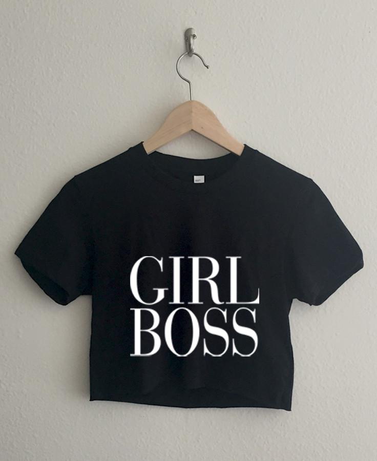 Girl Boss Short Sleeve Cropped T Shirt